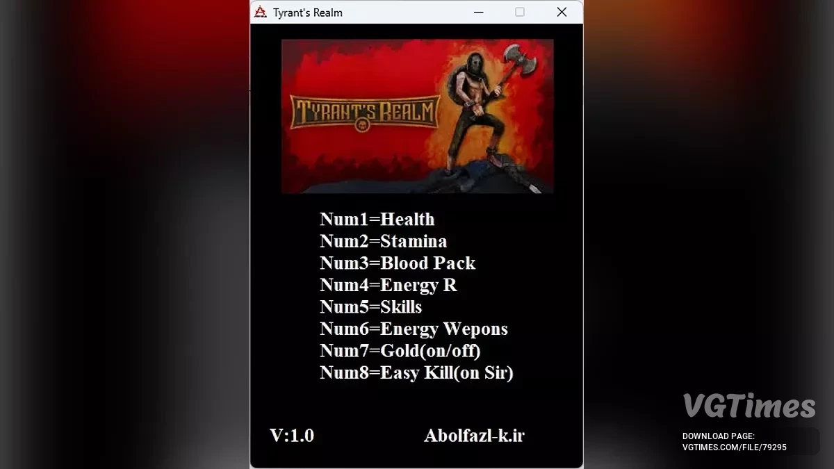 Tyrant&#039;s Realm — Трейнер (+8) [1.0]