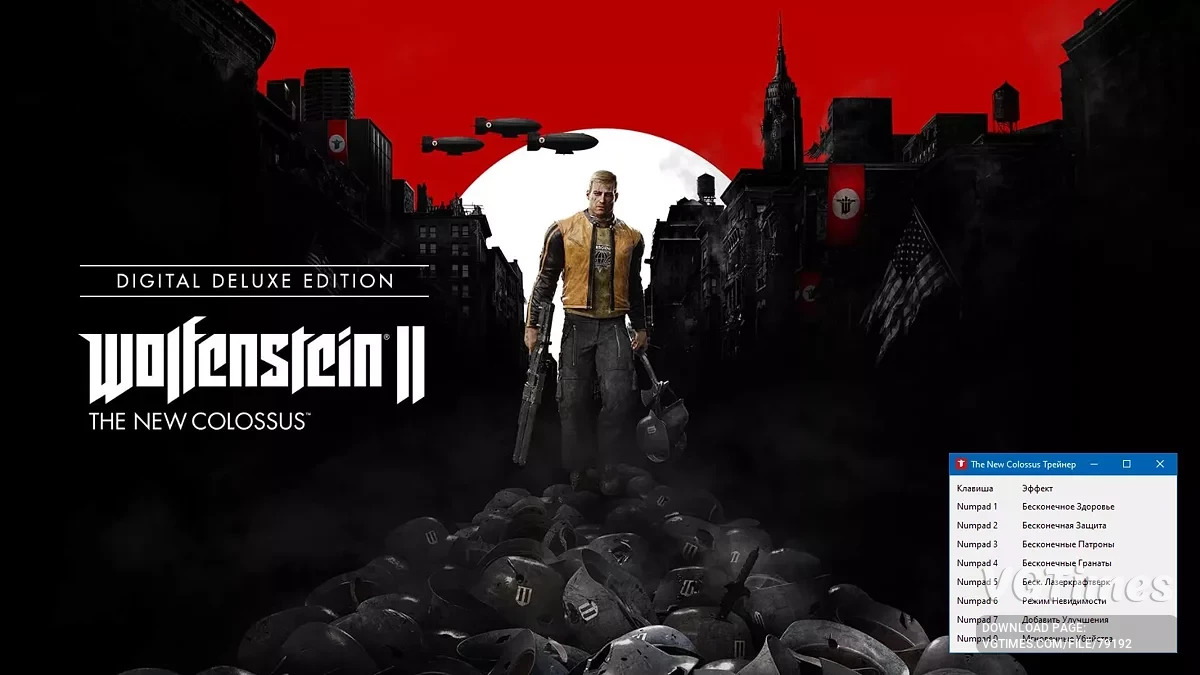 Wolfenstein II: The New Colossus — Трейнер (+8) [6.5.0.1331 GOG]