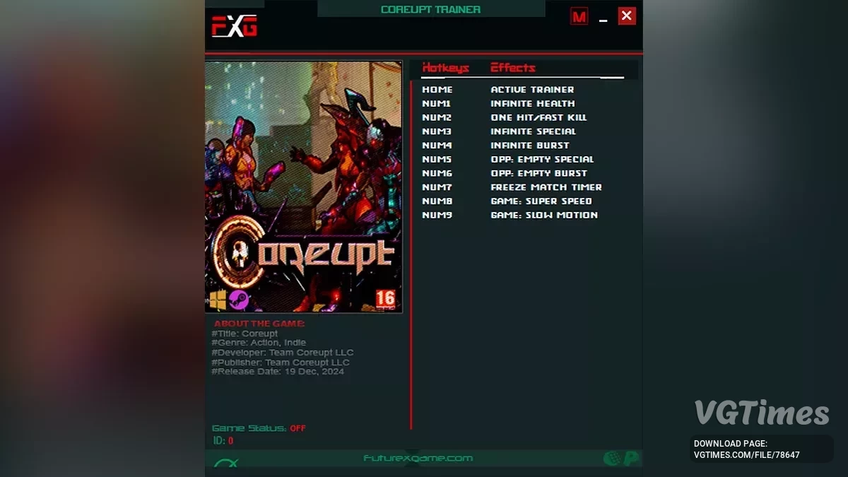 Coreupt — Трейнер (+9) [1.0.3]