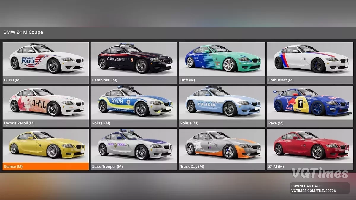 BeamNG.drive — BMW Z4 Coupe v1.0 (0.34.x)