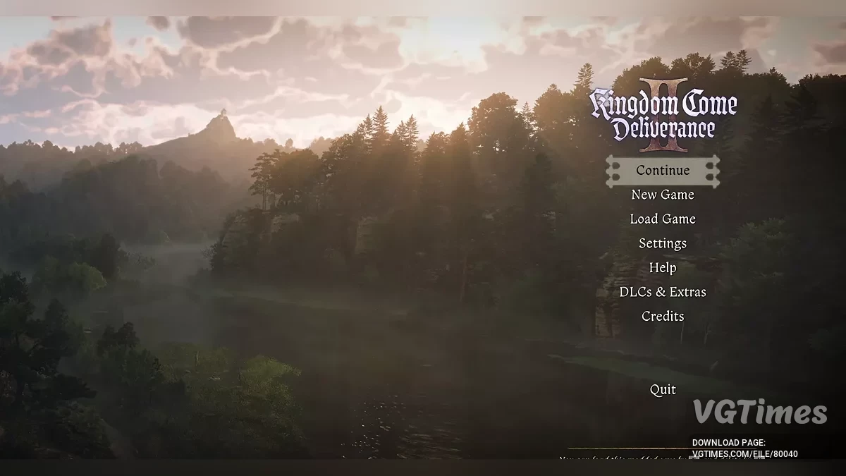 Kingdom Come: Deliverance 2 — Чистое меню