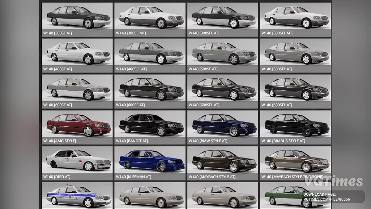 BeamNG.drive — Mercedes-Benz W140