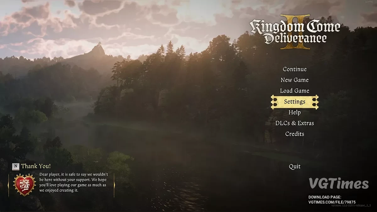 Kingdom Come: Deliverance 2 — Отключение вступительных роликов