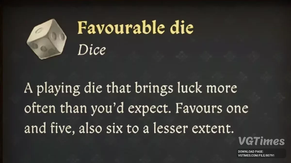 Kingdom Come: Deliverance 2 — Подробная статистика для каждой игральной кости