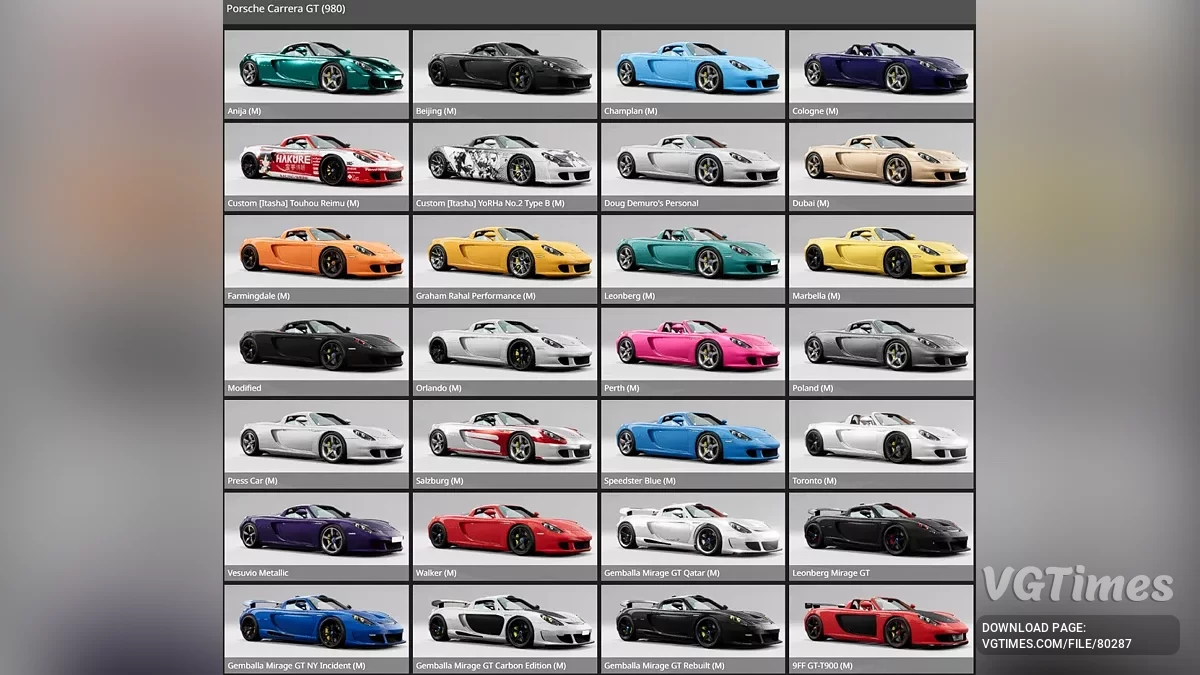 BeamNG.drive — Porsche Carrera GT 2004-2006 v2.0 (0.34.x)