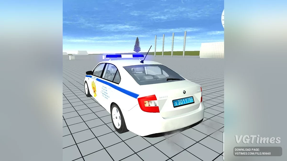 Simple Car Crash Physics Sim — Skoda Rapid ДПС