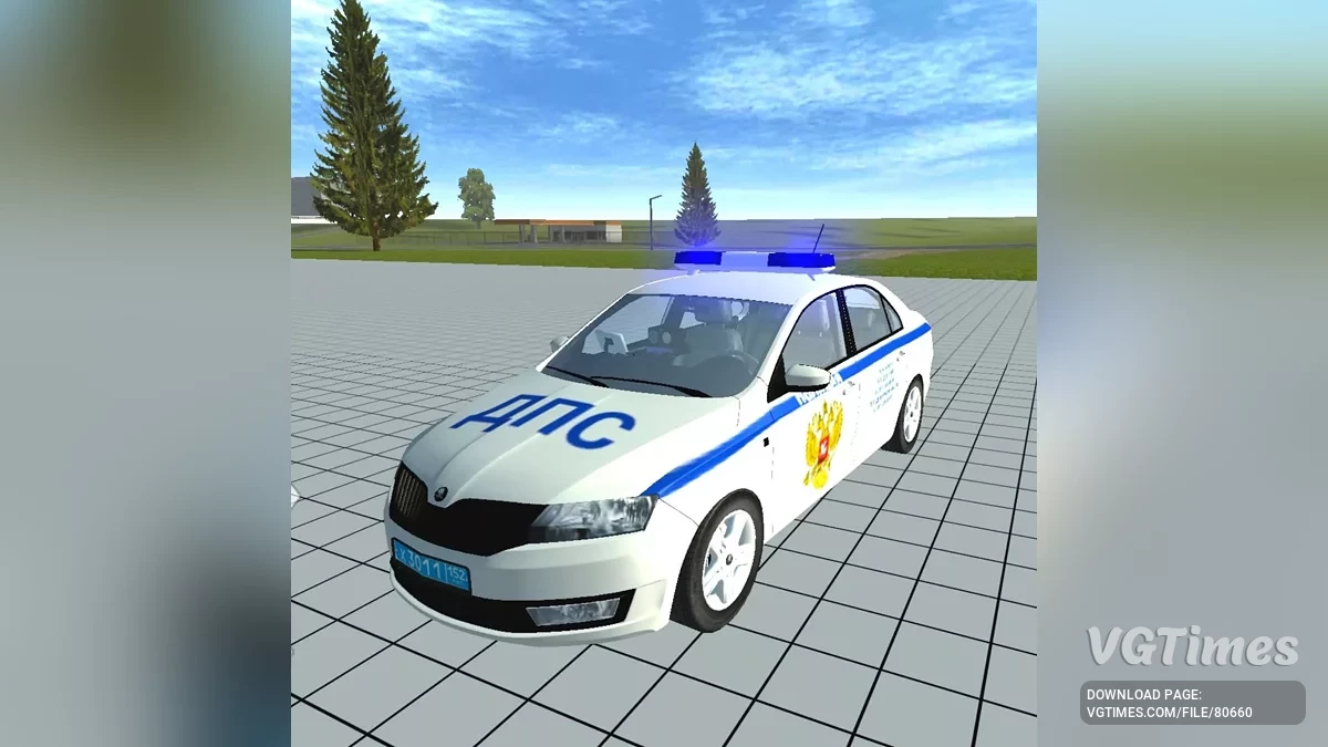 Simple Car Crash Physics Sim — Skoda Rapid ДПС