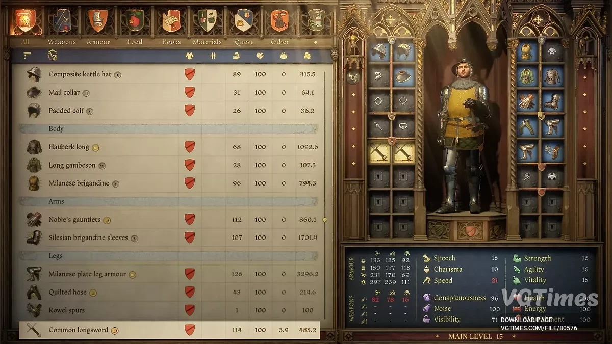 Kingdom Come: Deliverance 2 — Снаряжение Генри и Пебблса из пролога