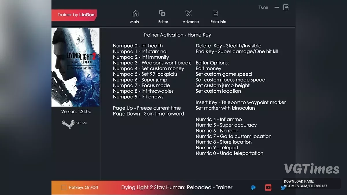 Dying Light 2 Stay Human — Трейнер (+23) [1.0.3 - 1.21.0c]