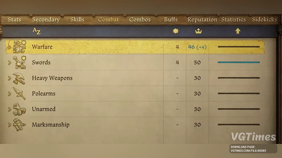 Kingdom Come: Deliverance 2 — Увеличенный максимальный уровень навыков