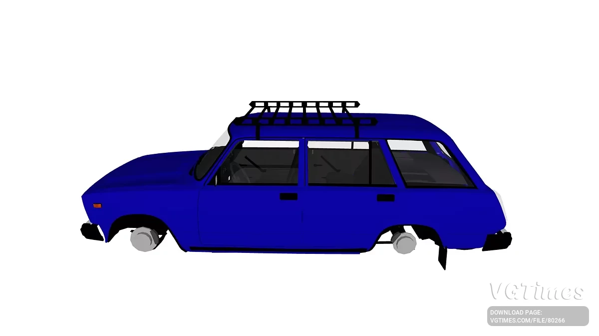 Simple Car Crash Physics Sim — Ваз 2104 с рабочим прицепом