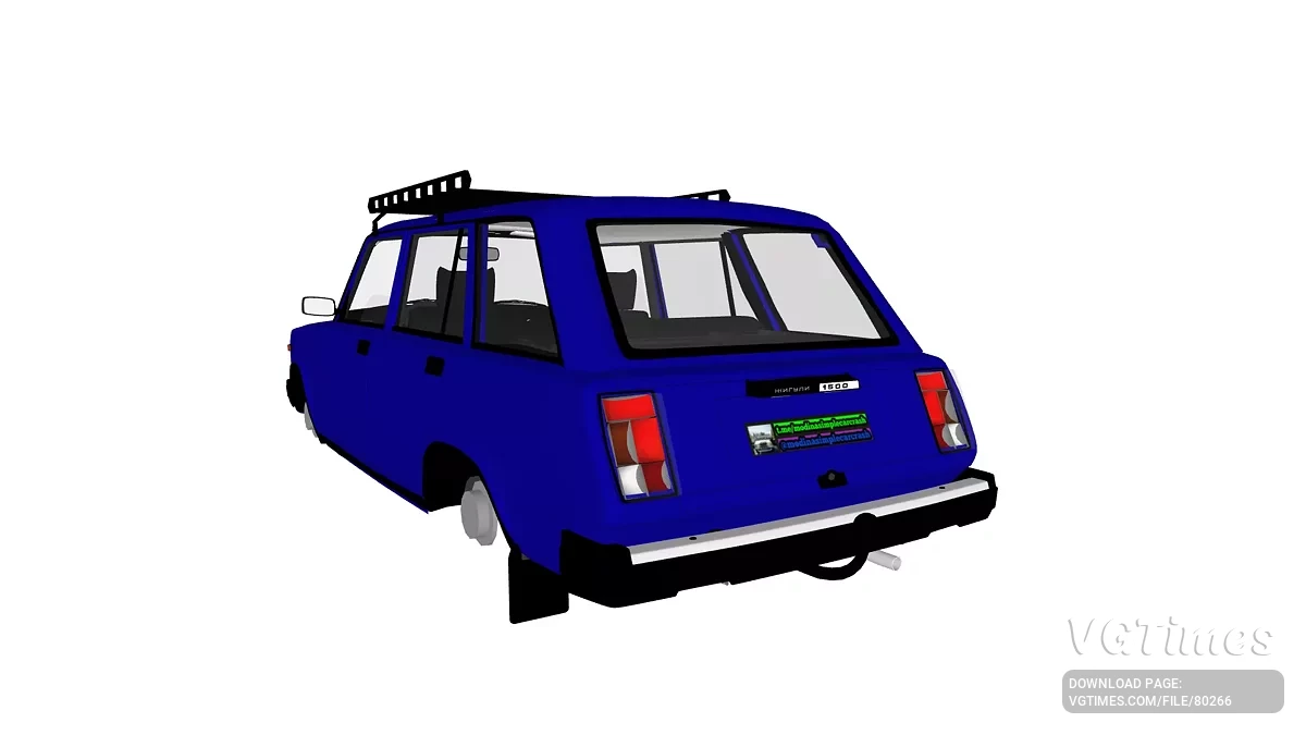 Simple Car Crash Physics Sim — Ваз 2104 с рабочим прицепом