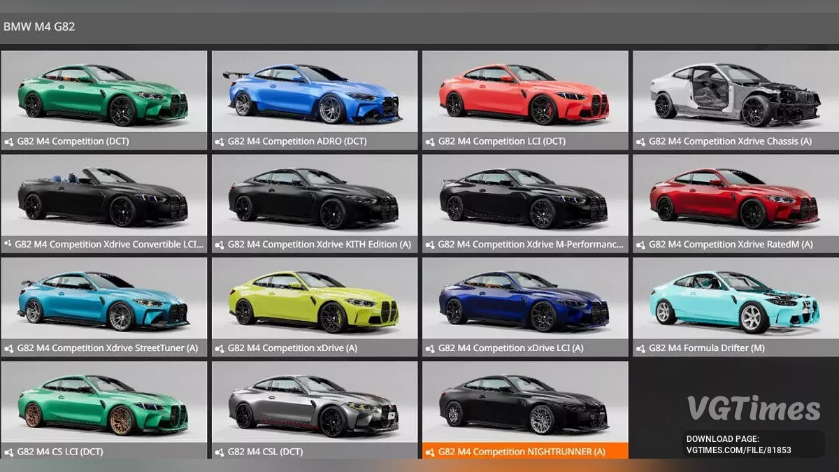 BeamNG.drive — BMW G82 M4 RR v1.2 (0.34.x)