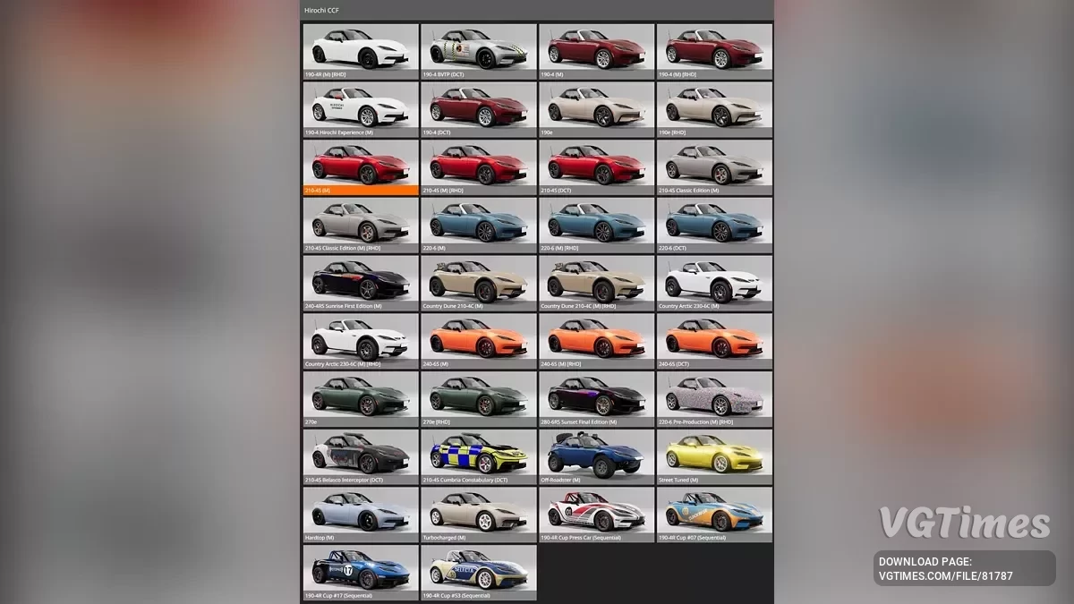 BeamNG.drive — Hirochi CCF 2020 v1.1.6.0 Rework (0.34.x)