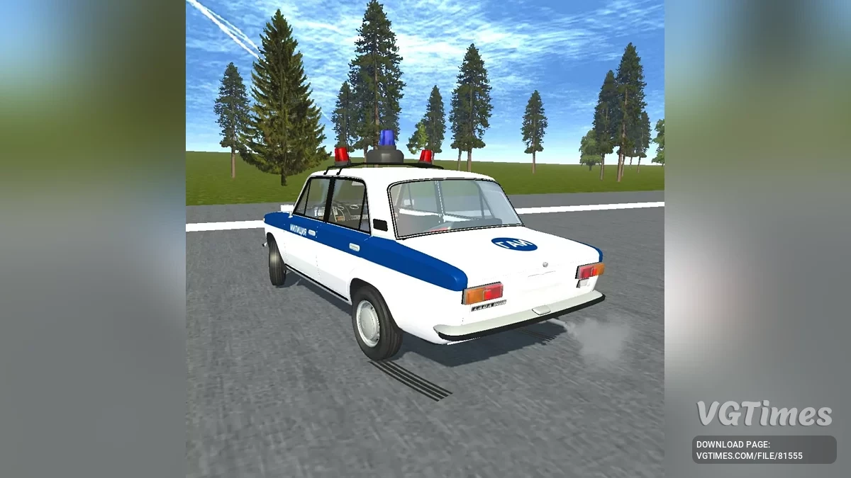 Simple Car Crash Physics Sim — Lada 1200 милиция