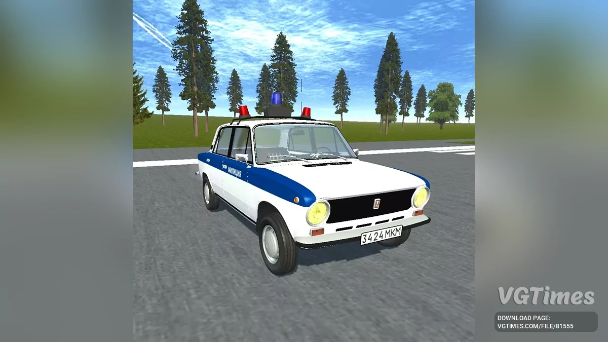 Simple Car Crash Physics Sim — Lada 1200 милиция