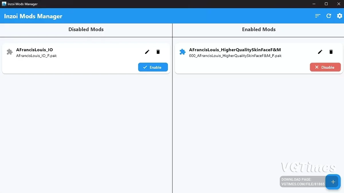 inZOI — Менеджер модов
