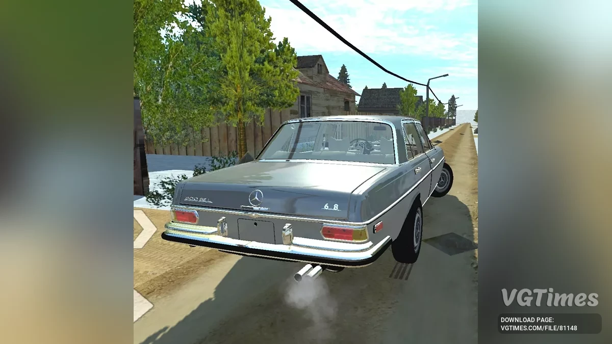 Simple Car Crash Physics Sim — Mercedes-Benz 300 SEL