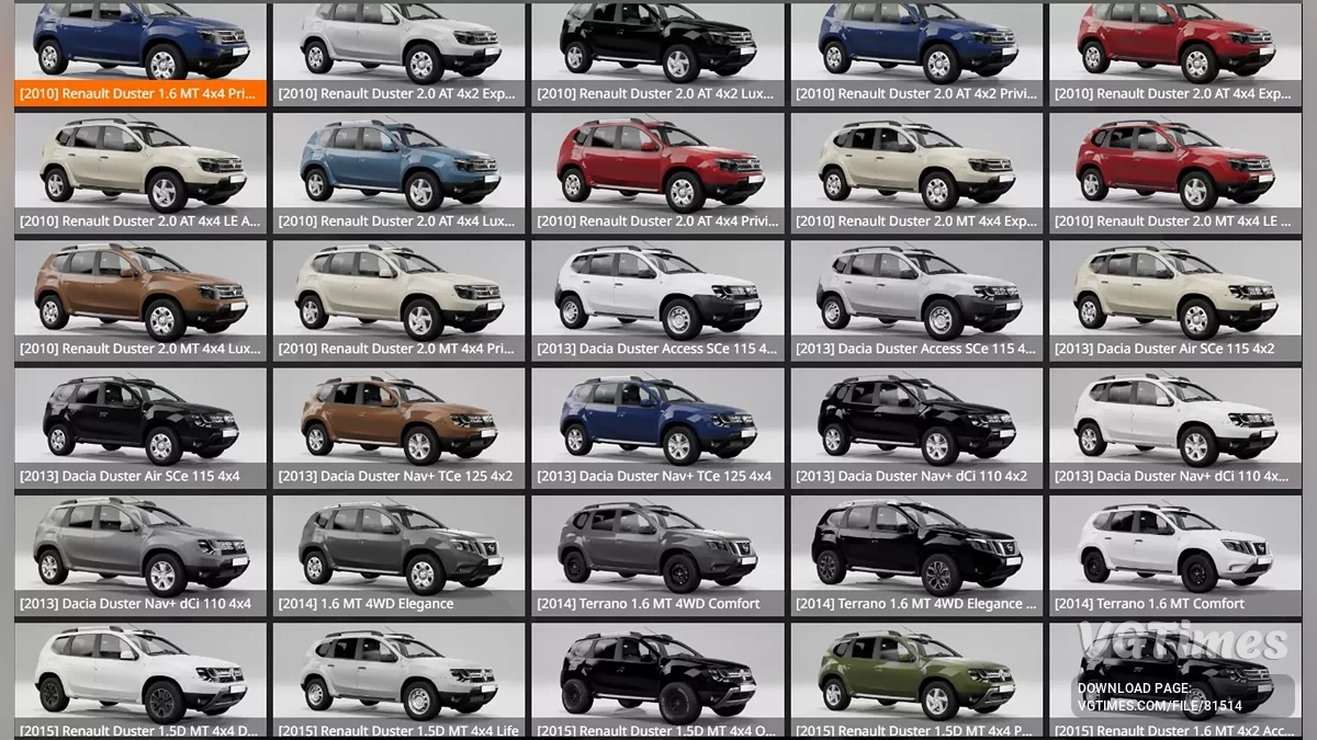 BeamNG.drive — Nissan Terrano (Renault/Dacia Duster)