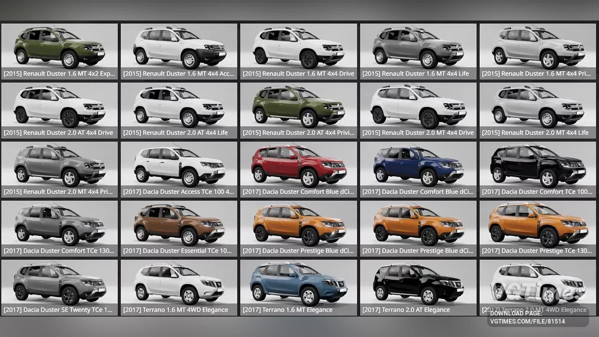 BeamNG.drive — Nissan Terrano (Renault/Dacia Duster)