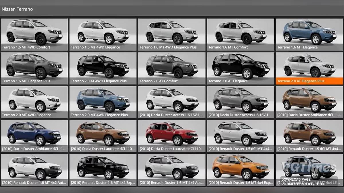 BeamNG.drive — Nissan Terrano (Renault/Dacia Duster)