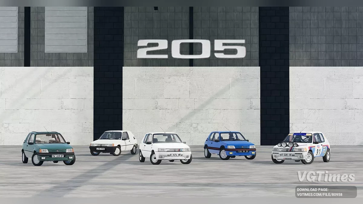 BeamNG.drive — Peugeot 205 JP v4.0 (0.34.x)