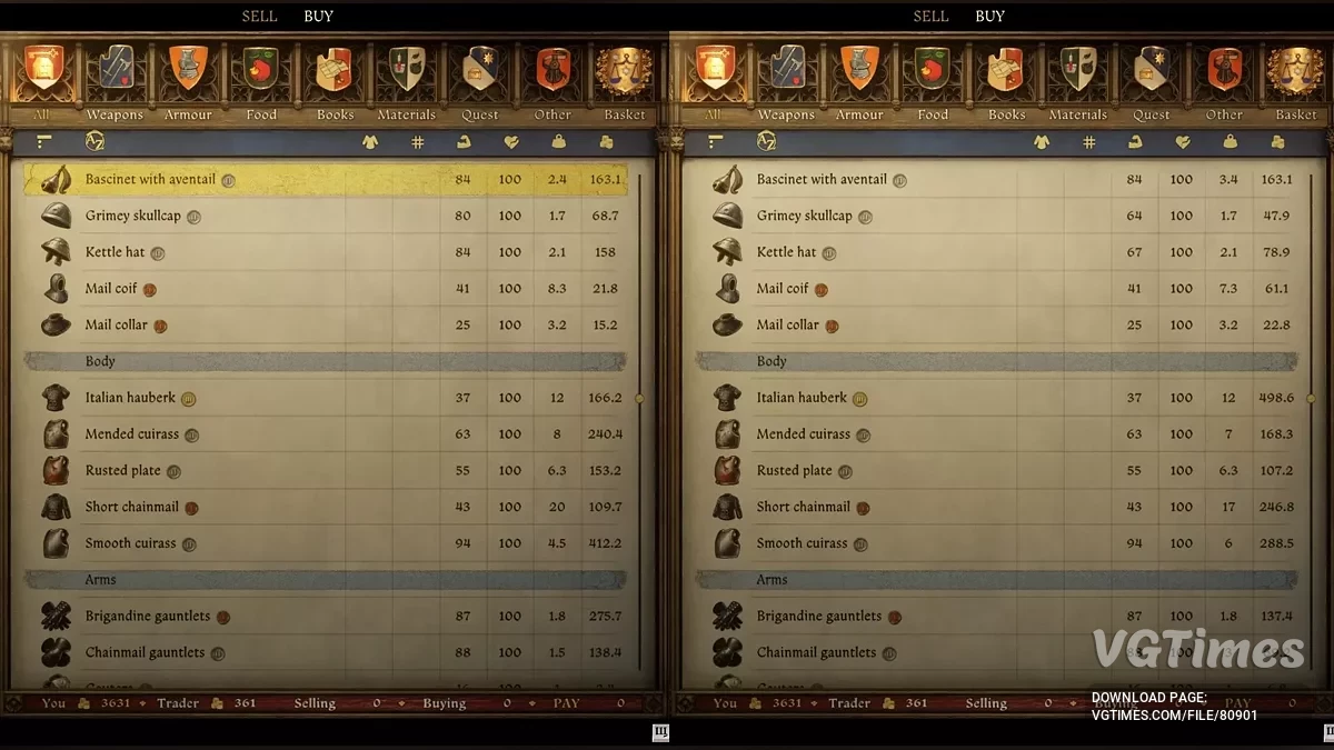 Kingdom Come: Deliverance 2 — Реалистичный ребаланс предметов