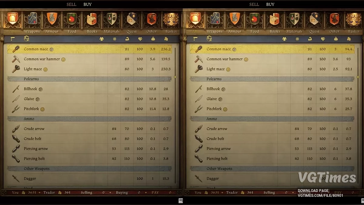 Kingdom Come: Deliverance 2 — Реалистичный ребаланс предметов