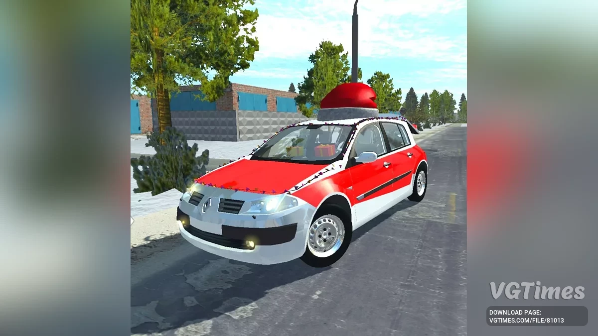 Simple Car Crash Physics Sim — Renault Megane 2 Christmas edition