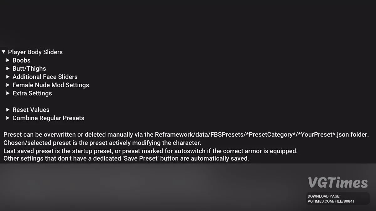 Monster Hunter Wilds — Слайдеры для женского тела