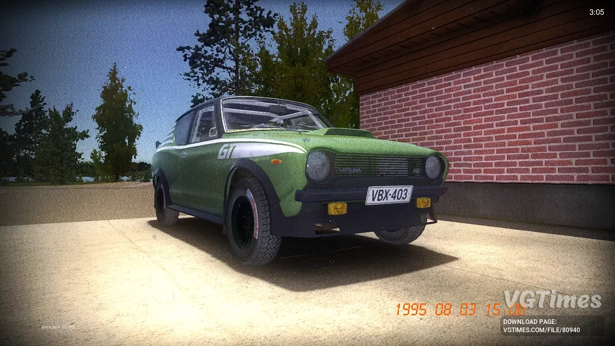 My Summer Car — Зеленая Сатсума со спойлером, фулл вкачана, готова к ралли, 18к марок