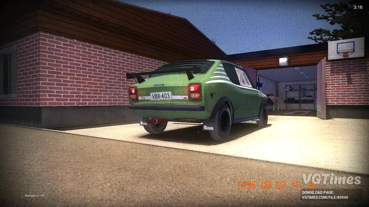 My Summer Car — Зеленая Сатсума со спойлером, фулл вкачана, готова к ралли, 18к марок