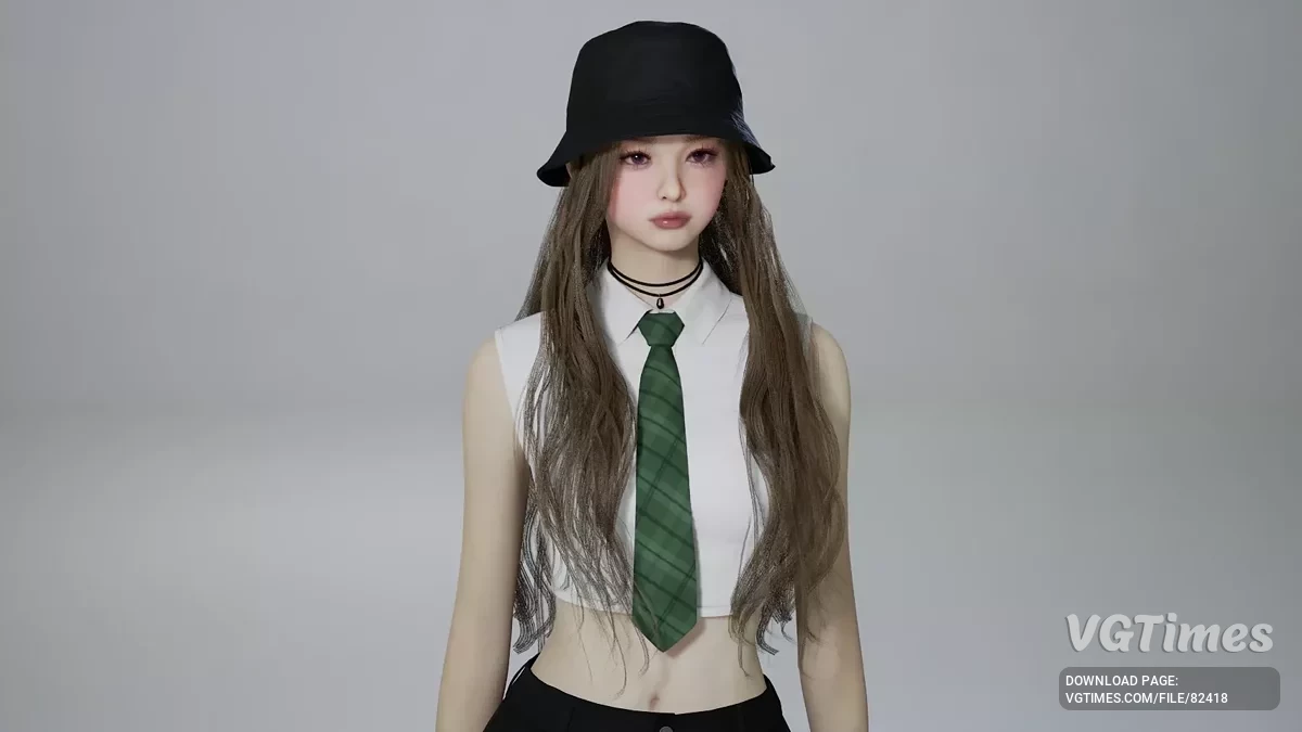 inZOI — Длинные волнистые волосы