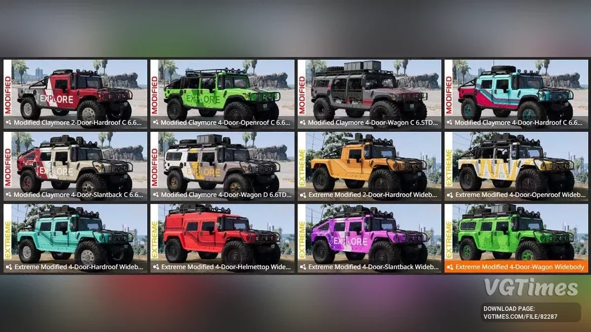 BeamNG.drive — Gunner Patriot/Claymore (0.35.x)