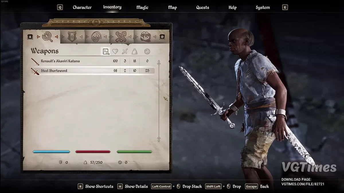 The Elder Scrolls 4: Oblivion Remastered — Короткий меч ахегао