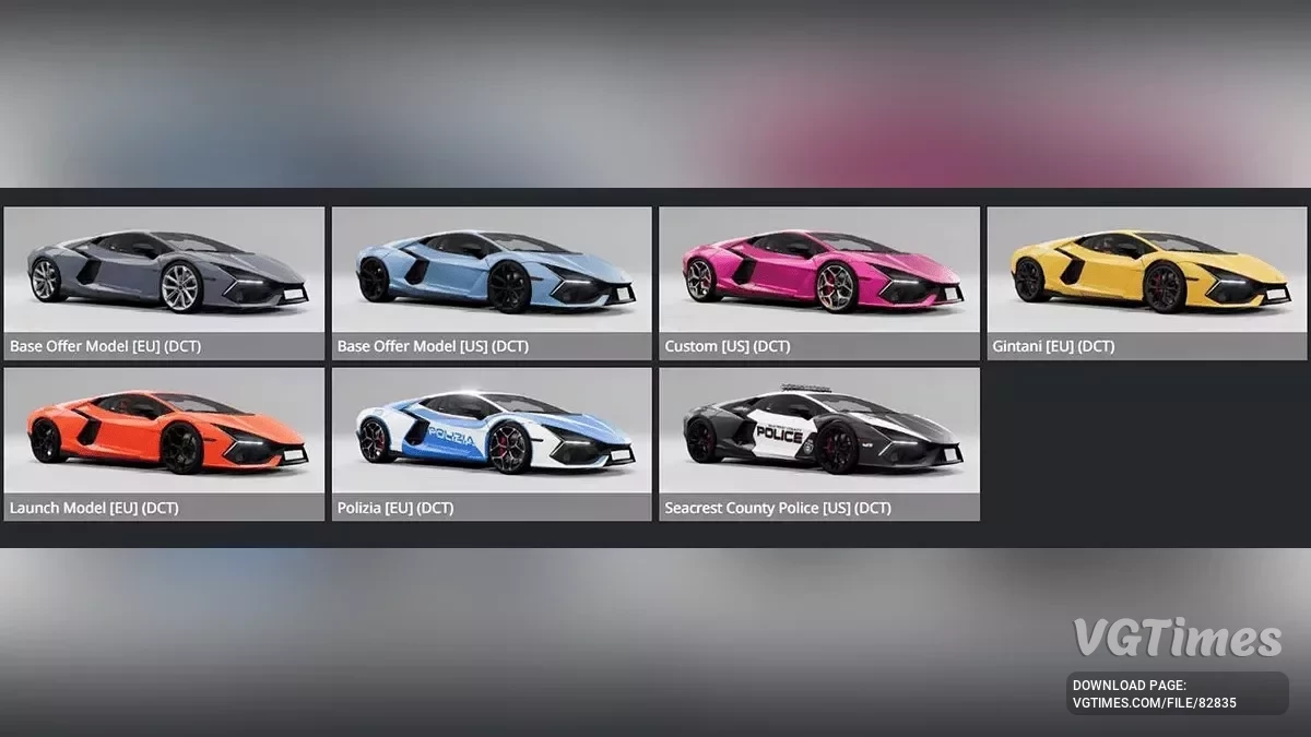 BeamNG.drive — Lamborghini Revuelto (LB744) v1.5 (0.35.x)