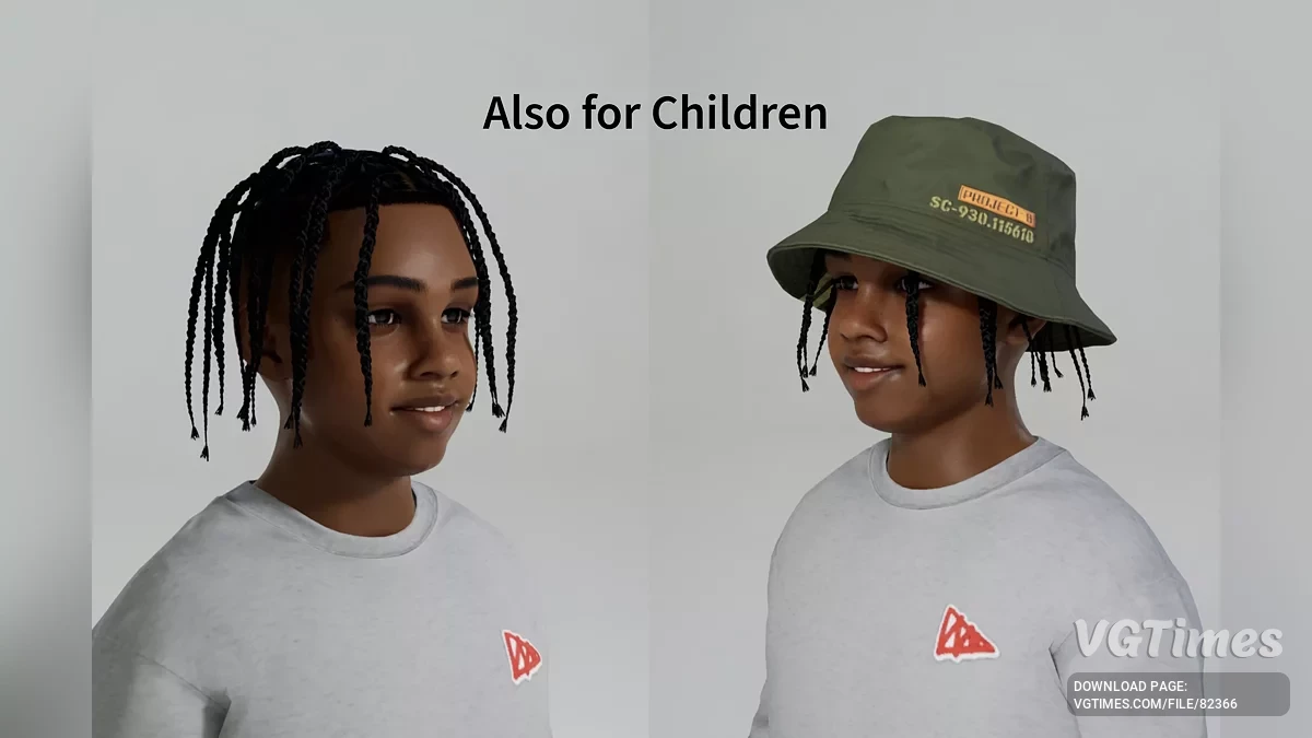 inZOI — Мужская прическа с косичками