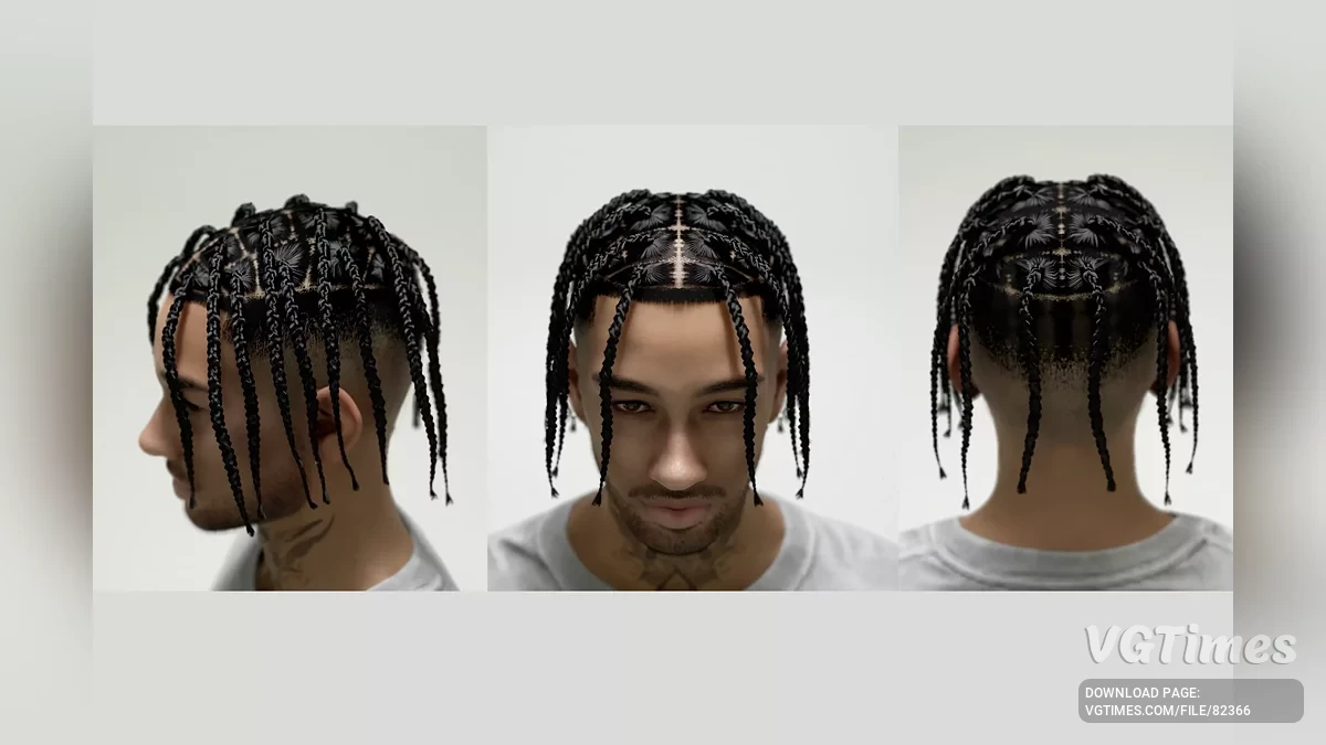 inZOI — Мужская прическа с косичками