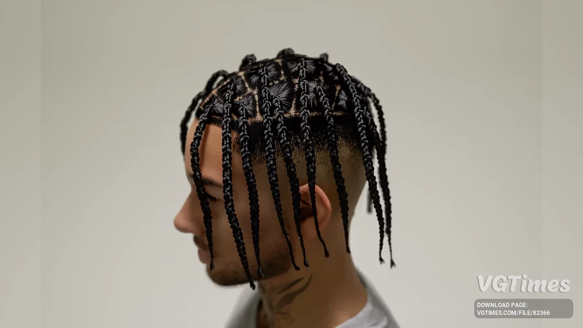 inZOI — Мужская прическа с косичками