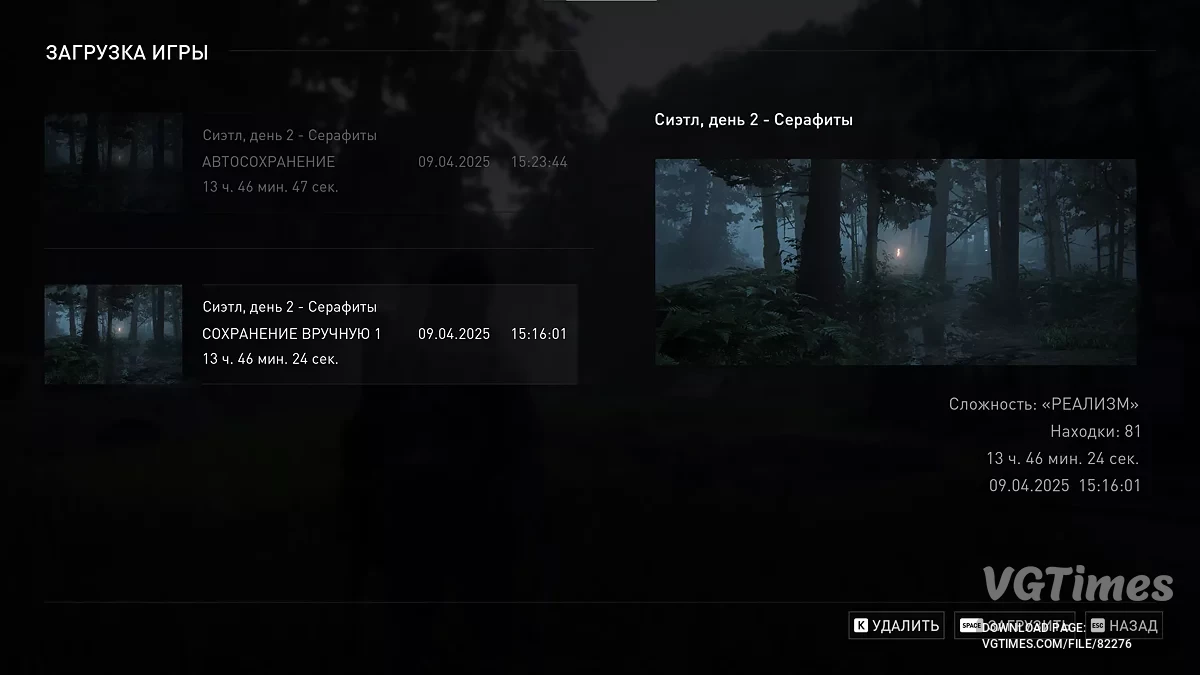 The Last of Us Part 2 Remastered — Серафиты, сложность Реализм