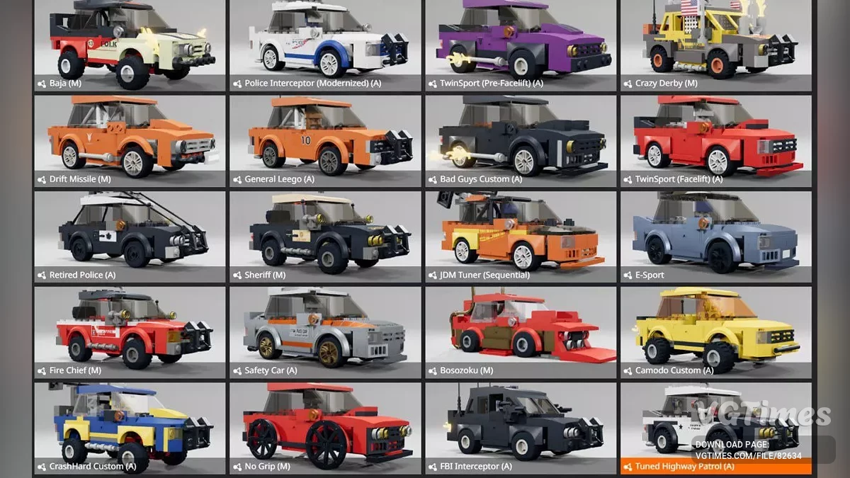 BeamNG.drive — Toy Building Block Car & Trailer (0.35.x)