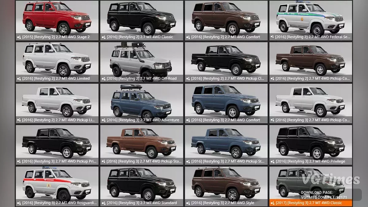 BeamNG.drive — УАЗ Patriot v1.4 (0.35.x)