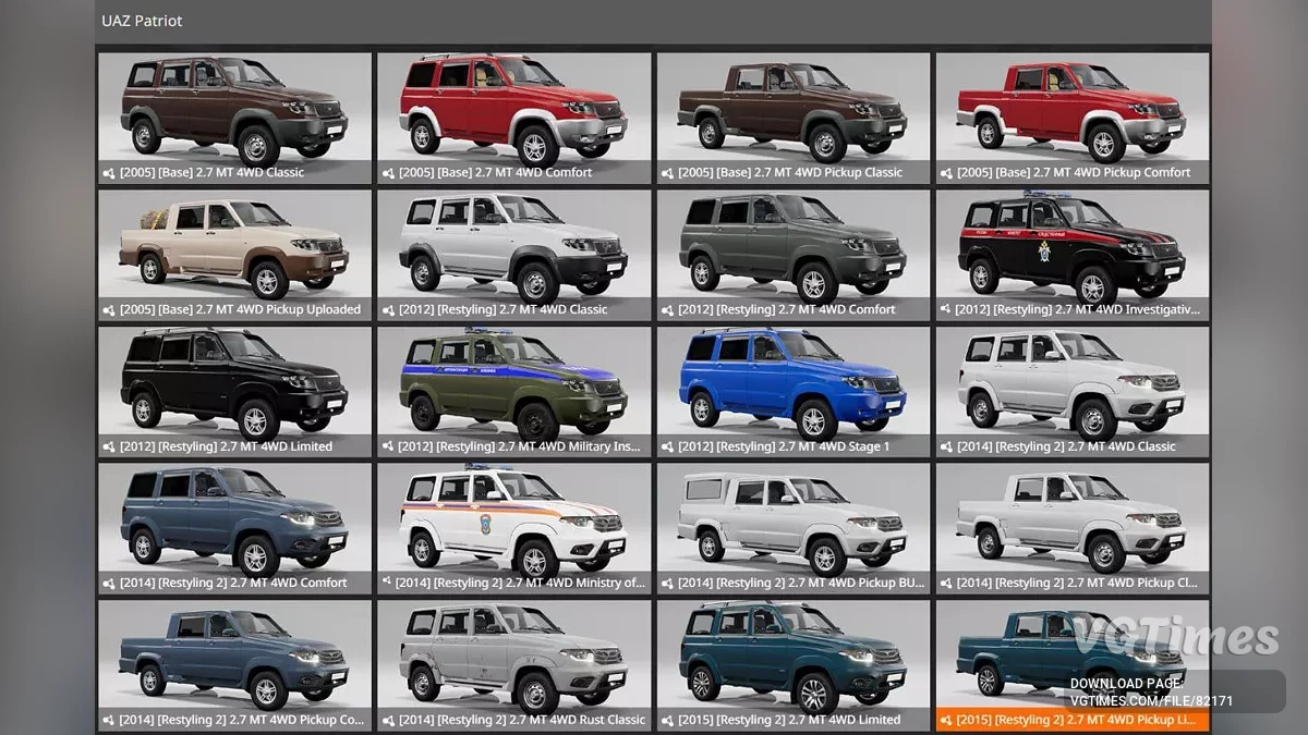 BeamNG.drive — УАЗ Patriot v1.4 (0.35.x)