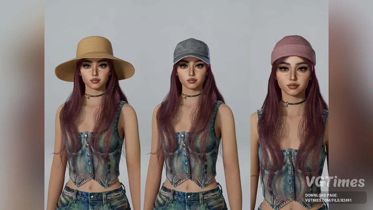 inZOI — Волнистая длинная прическа