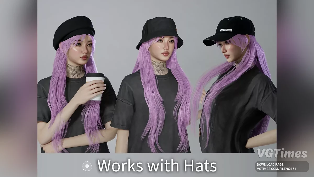 inZOI — Замена длинных волос с пучками