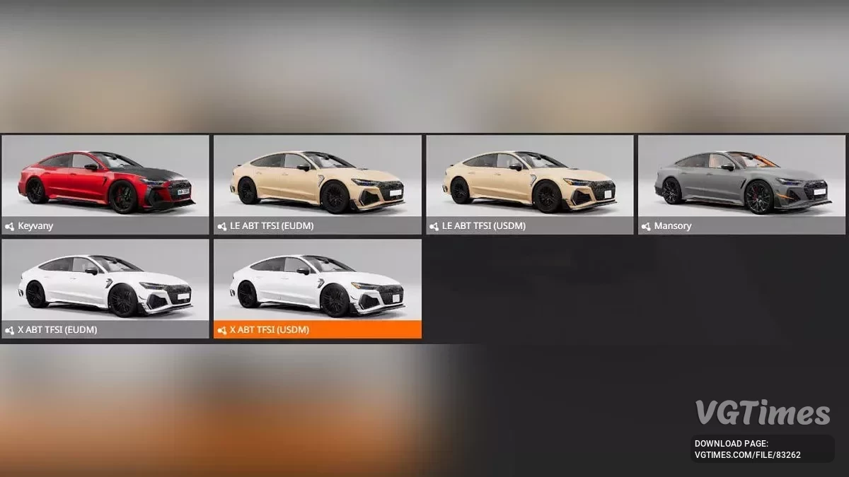 BeamNG.drive — Audi A,S,RS7 4K8/C8 v1.6.2 (0.35.x)