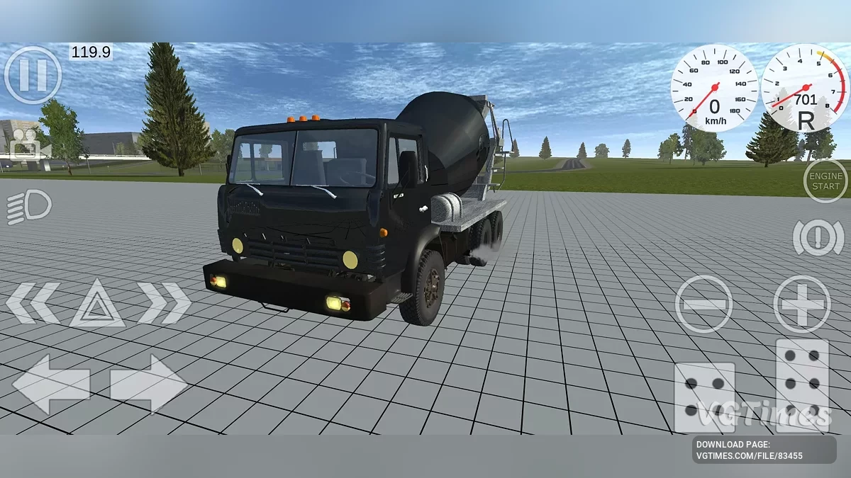 Simple Car Crash Physics Sim — Бетономешалка на базе Камаза