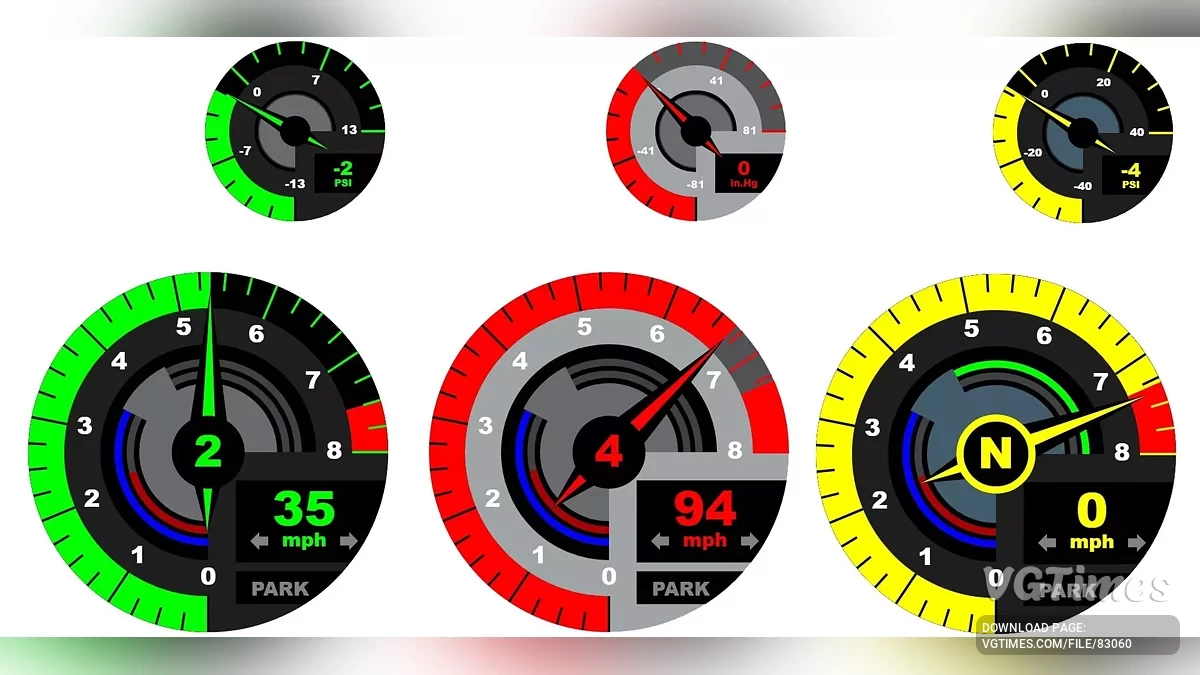 BeamNG.drive — Custom Tachometers and Boost Gauges v3.1.0 (0.35.x)