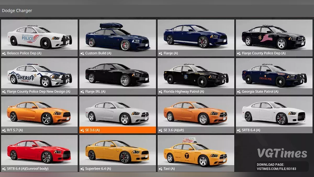 BeamNG.drive — Dodge Charger VII v1.1 (0.35.x)