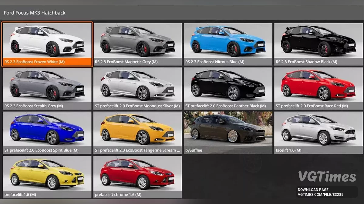 BeamNG.drive — Ford Focus RS Update (0.35.x)